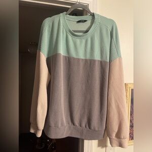 Chic Colorblock Women's Crew Neck Sweater